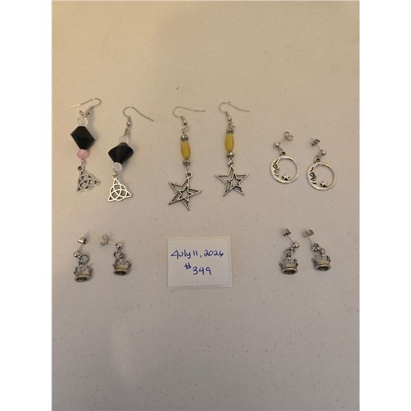 Five Pairs Assorted Earrings