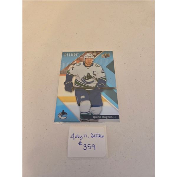 Quinn Hughes Hockey Card