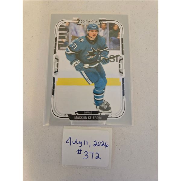Macklin Celebrini Hockey Card