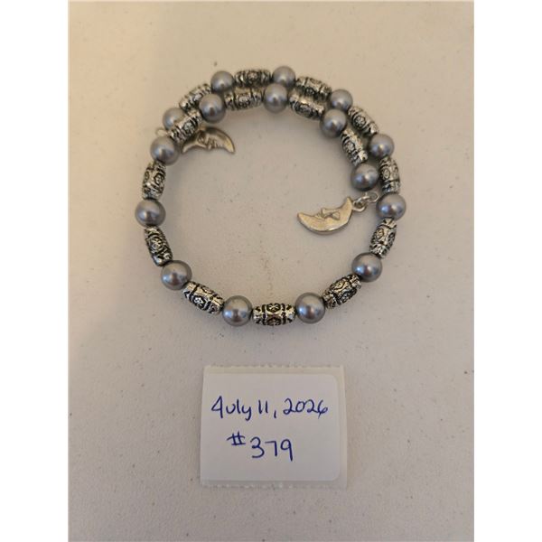 Silver Bracelet with Moon Charms