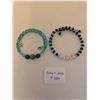 Image 1 : Teal Bracelet and Blue with Black Bracelet