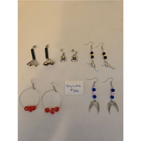 Five Assorted Sets of Earrings