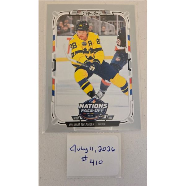 William Nylander 4 Nations Face Off Card