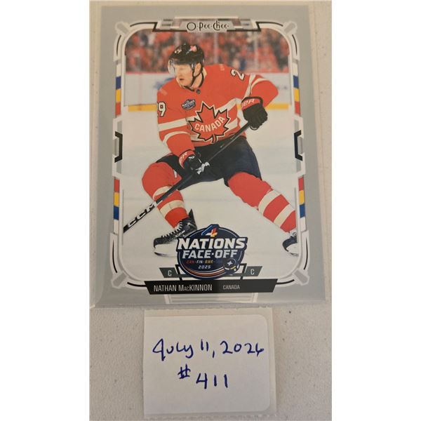 Nathan MacKinnon 4 Nations Face Off Card