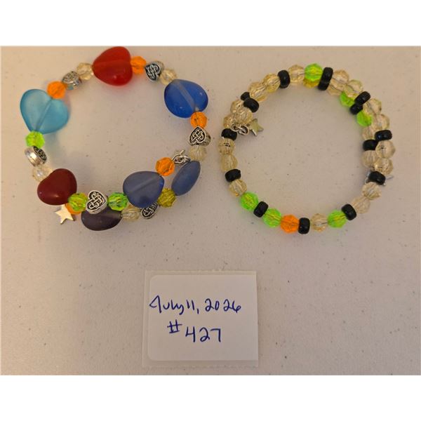 Two Multicolored Bracelets