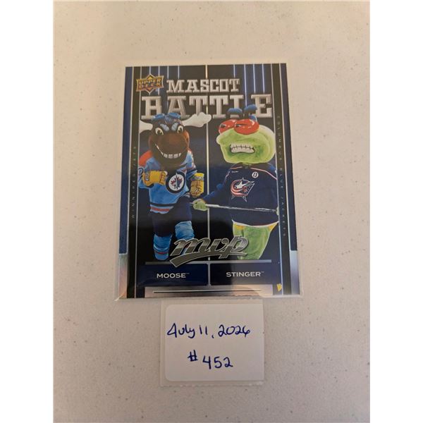 Moose and Stinger Mascot Battle Card