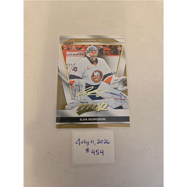 Ilya Sorokin Gold Script Card