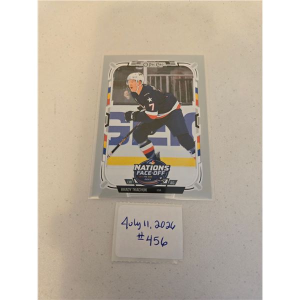 Brady Tkachuk 4 Nations Face Off Card