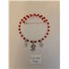 Image 1 : Red Necklace with Rose Charms