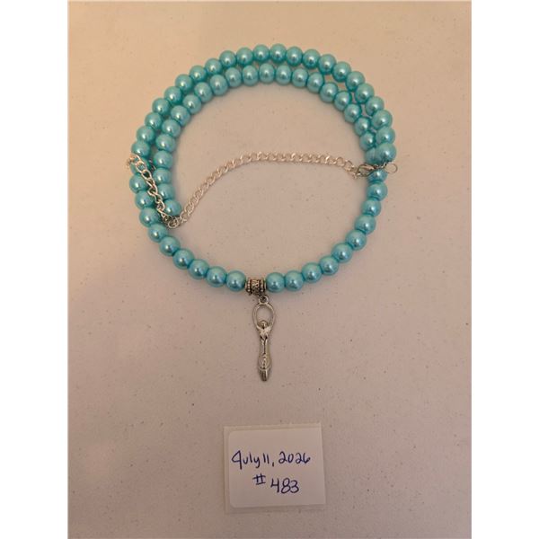 Teal Pearl Necklace