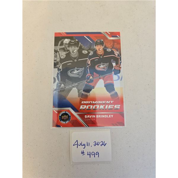 Gavin Brindley Prominent Rookie Card