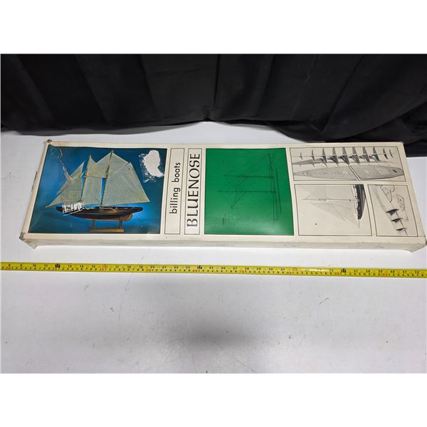 Like new wooden blue nose ship model