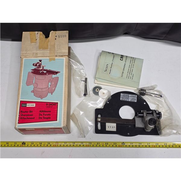 Router bit sharpener attachment
