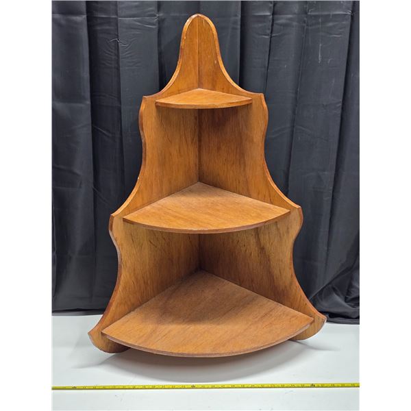 3 tier wood shelf stand- 36"H