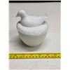 Image 1 : Milk glass hen on a nest- 4"H