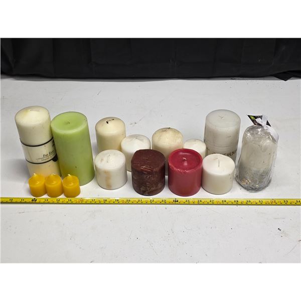 Lot of wax candles