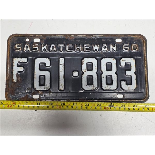 1960 sask license plate