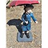 Image 2 : Girl with umbrella statue for your garden- 30"H- made by john deere