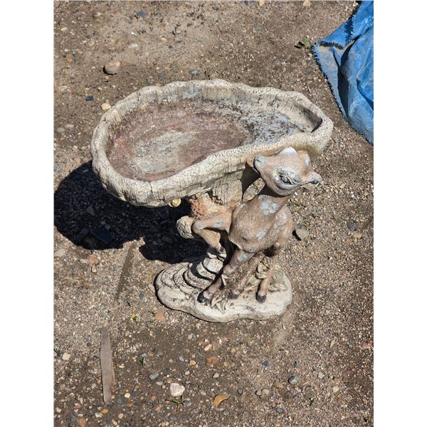 Cement bird bath- 17"H