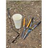 Image 1 : Lot of Garden Tools inc. Hedge Trimmers (One Never Used), Grass Whip, etc.