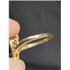 Image 4 : Size 9 Gold Ring Marked “10K” w/ Black Heart Stone 3.9g
