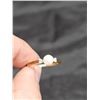 Image 3 : Size 9 Gold Ring Marked “10K” w/ Pearl and Diamond (Unverified) Accents 1.7g