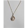 Image 2 : “10K” Marked Gold Chain w/ Pearl Style Stone Pendant (Cannot Verify Markings on Pe