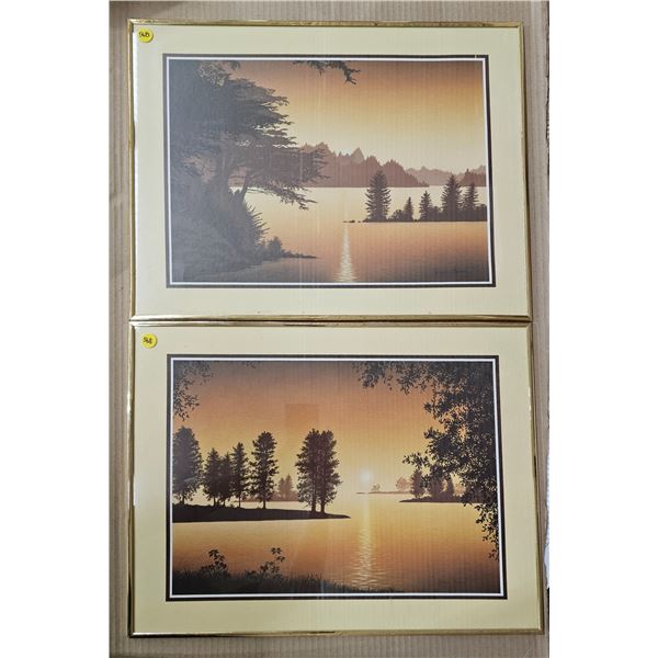 Vintage Scenic Pictures Set of (2) - 16x20"