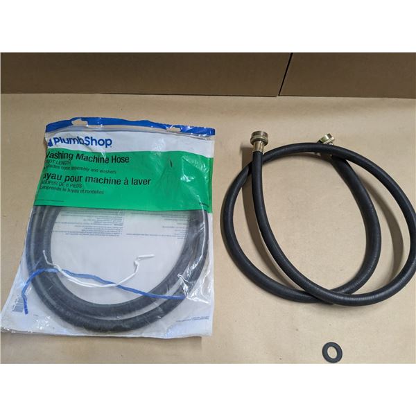 2 washing machine hoses, one new, 60"