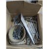 Image 1 : Box of mixed brackets, hooks and hardware