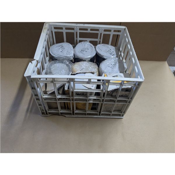 crate of filters. 2 oil, 7 fuel water seperators