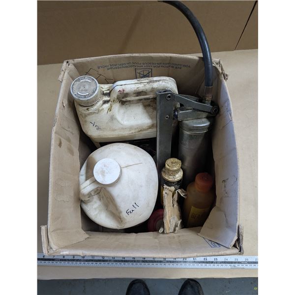 Grease gun, cutting oil, tool lube