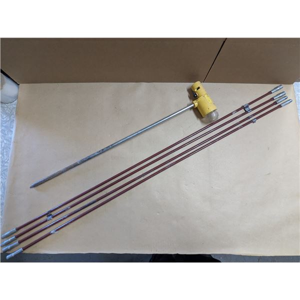 Chimney sweep extension rods, root zone water/fertilizer injector