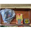 Image 3 : vintage metaql tackle box, trays removed, used as craft/tool box. With supplies