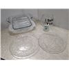 Image 1 : glass kitchen ware. Holiday trays, casserole dishes, giant wine glass