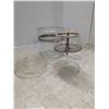 Image 3 : vintage glass coffee percolator, vintage glass and stainless cake tray/cover