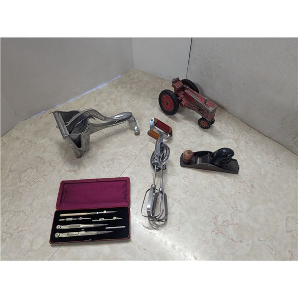 vintage kitchen utensils, tools and toy