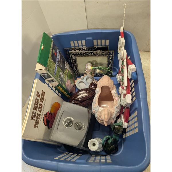 laundry basket of home décor plus household items