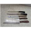 Image 1 : mixed kitchen knives with honing rod