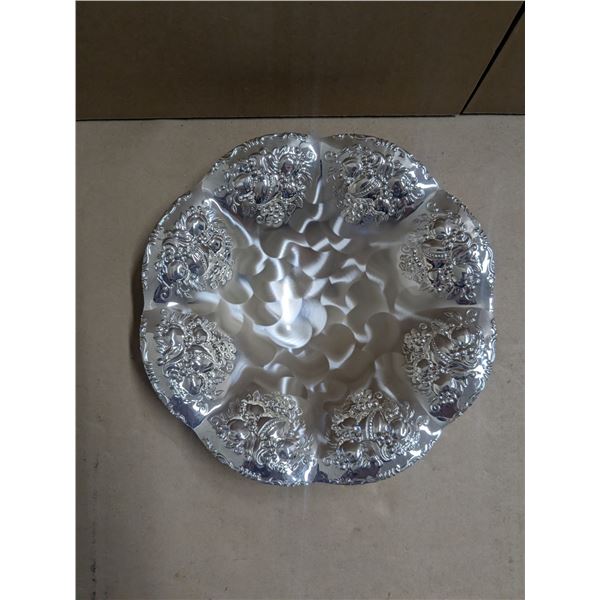 silver plated 9" fruit bowl