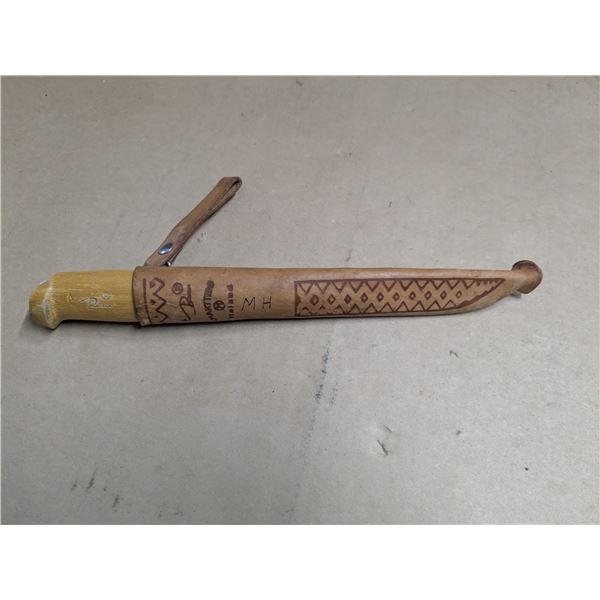 6" filet knife, J.Marttiini, with leather sheath