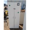 Image 1 : White cabinet, 24"x12"x60", locked, no key