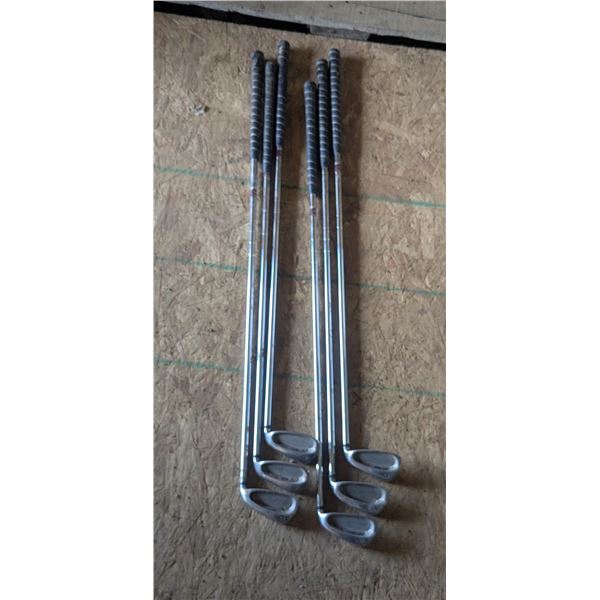 6 golf irons, Wilson, "Deep Red II", approx 36"