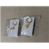 Image 5 : jewellery - gold tone rings and 5 pins, religious