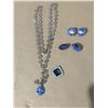 Image 1 : sterling silver angel pendant with earrings and necklace