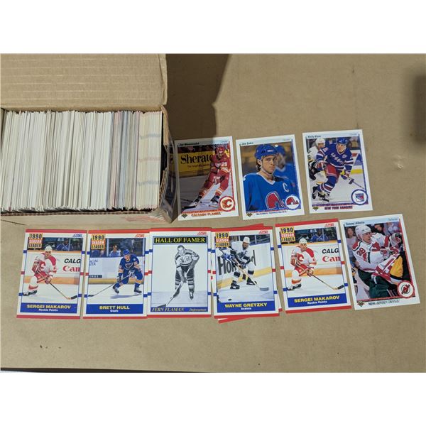 6" box of hockey cards