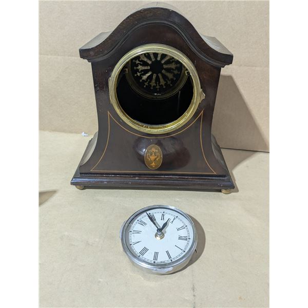 mantle clock, battery powered, as is.