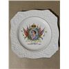 Image 3 : QE2 plate, stone egg, cut glass perfume bottle