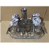 Image 1 : liquor decanter with glasses and mixed shot glasses
