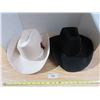 Image 7 : (1) White Size 7 1/4 and (1) Black 6 7/8 Lanning Belleville Cowboy Hat